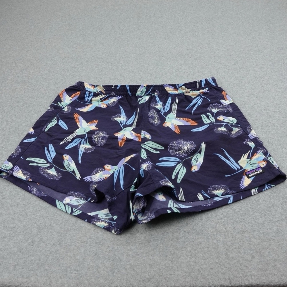 Patagonia Blue and White Swim Trunks